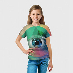 Футболка детская Глаз, цвет: 3D-принт — фото 2