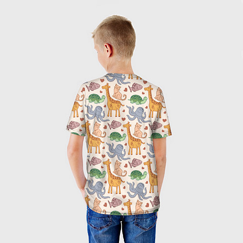 Детская футболка Летние зверьки / 3D-принт – фото 4
