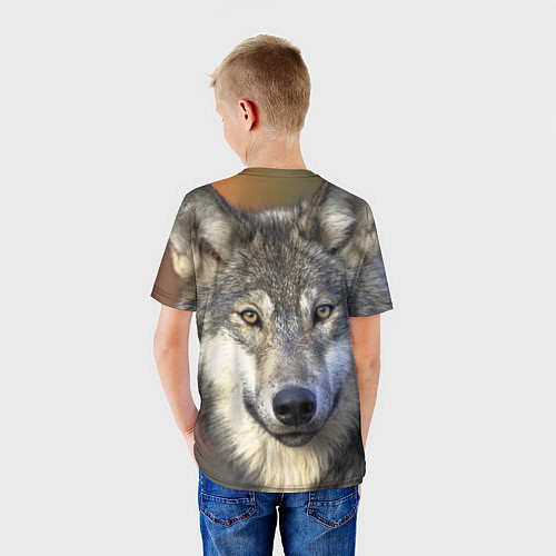 Детская футболка Улыбка волка / 3D-принт – фото 4