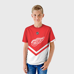 Футболка детская NHL: Detroit Red Wings, цвет: 3D-принт — фото 2