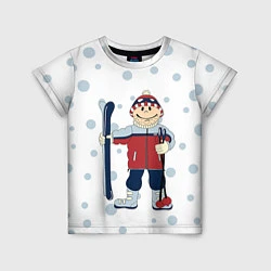 Детская футболка Лыжник