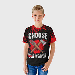 Футболка детская Choose Your Weapon, цвет: 3D-принт — фото 2