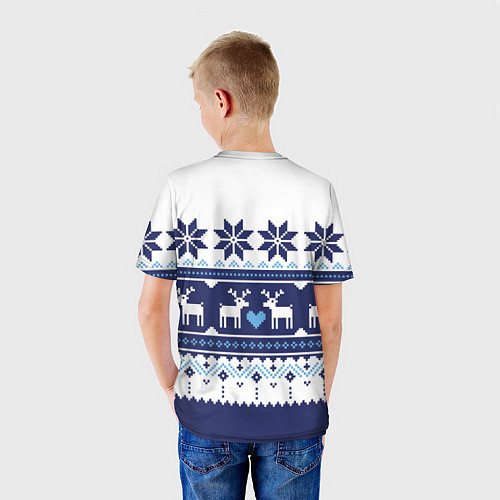 Детская футболка Скандинавские олени / 3D-принт – фото 4