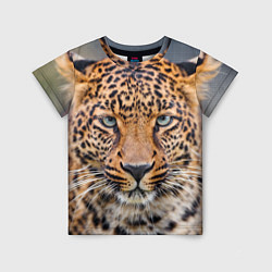Детская футболка Грустный леопард