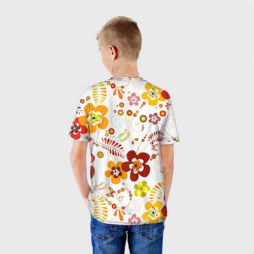 Детская футболка Летние цветы / 3D-принт – фото 4