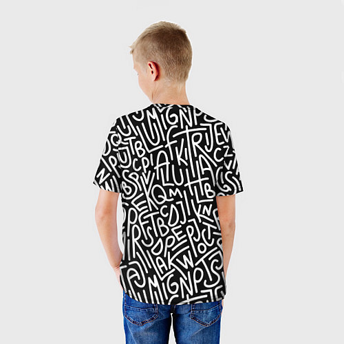 Детская футболка Текстовой арт / 3D-принт – фото 4