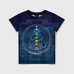 Детская футболка Йога мандала - энергетические зоны