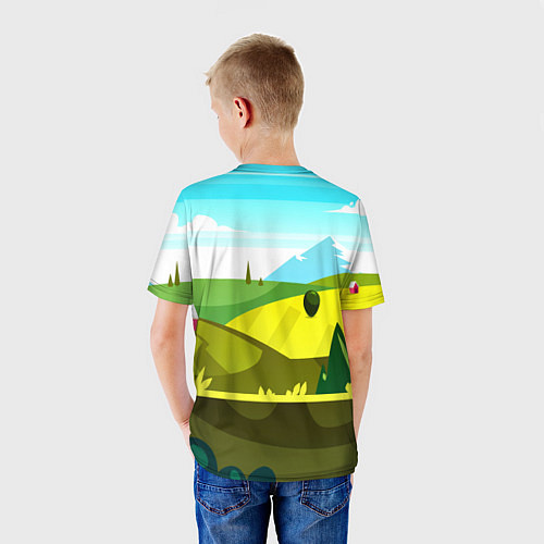 Детская футболка Летние поля / 3D-принт – фото 4