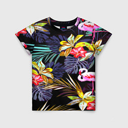 Детская футболка Тропический фламинго