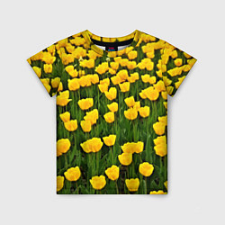 Детская футболка Жёлтые тюльпаны