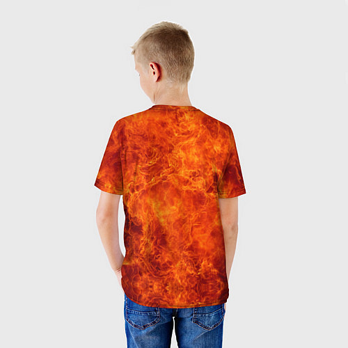 Детская футболка Disturbed: Monster Flame / 3D-принт – фото 4