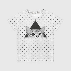 Футболка детская Взгляд кота, цвет: 3D-принт