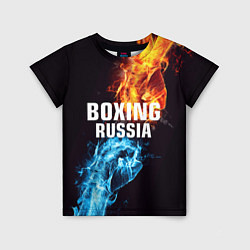 Футболка детская Boxing Russia, цвет: 3D-принт