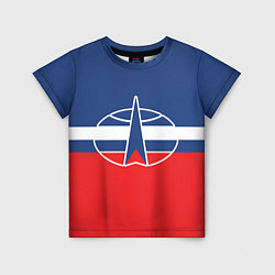 Детская футболка Флаг космический войск РФ