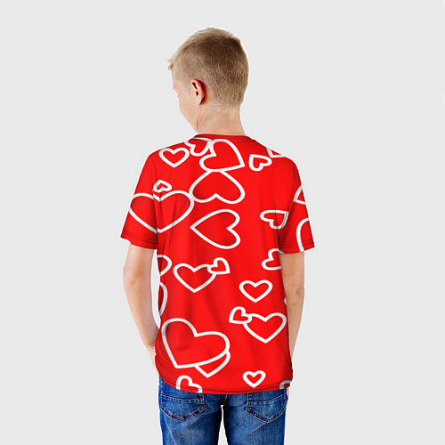 Детская футболка Сердечки / 3D-принт – фото 4
