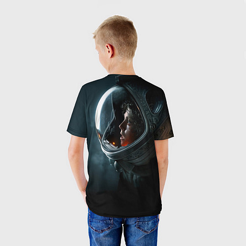 Детская футболка Девушка космонавт / 3D-принт – фото 4