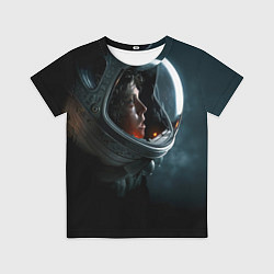 Детская футболка Девушка космонавт