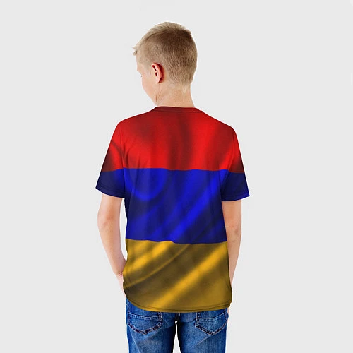 Детская футболка Флаг Армения / 3D-принт – фото 4