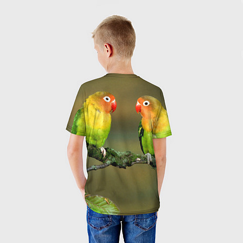 Детская футболка Два попугая / 3D-принт – фото 4