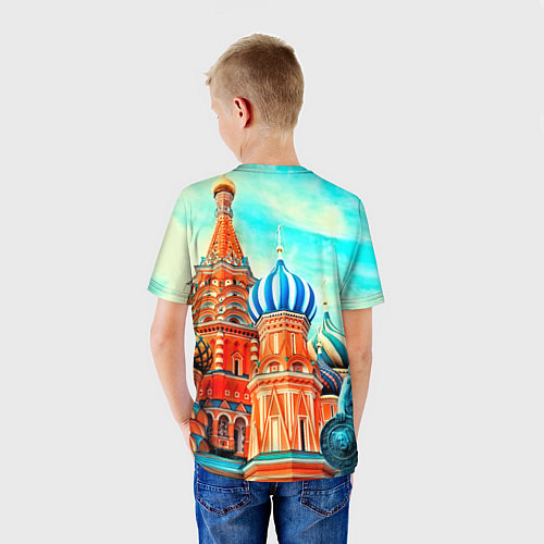 Детская футболка Blue Kremlin / 3D-принт – фото 4