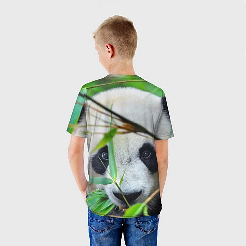 Детская футболка Панда в лесу / 3D-принт – фото 4