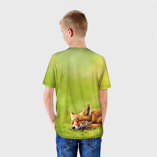 Детская футболка Лисичка спит / 3D-принт – фото 4