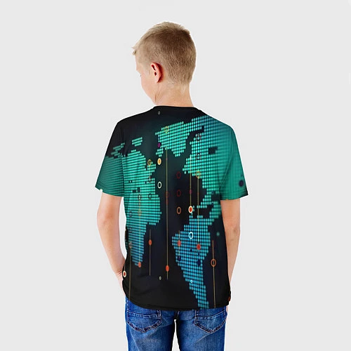 Детская футболка Digital world / 3D-принт – фото 4