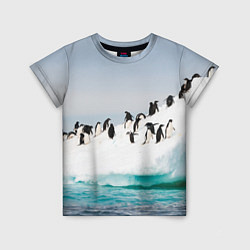 Детская футболка Пингвины на айсберге