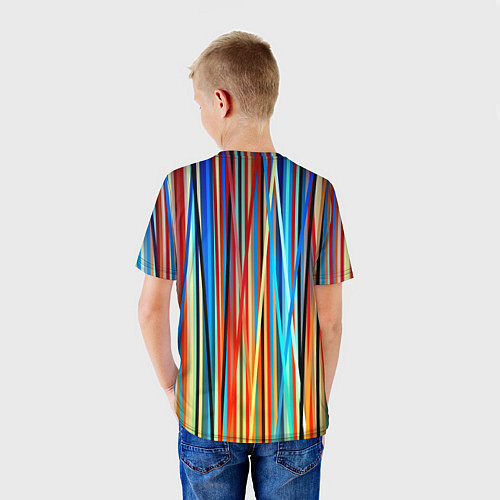 Детская футболка Colored stripes / 3D-принт – фото 4