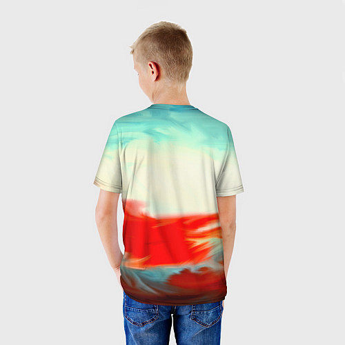 Детская футболка Художественные краски / 3D-принт – фото 4