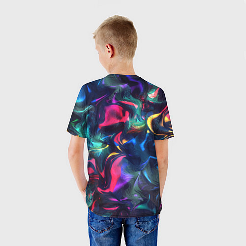 Детская футболка Неоновая вода / 3D-принт – фото 4