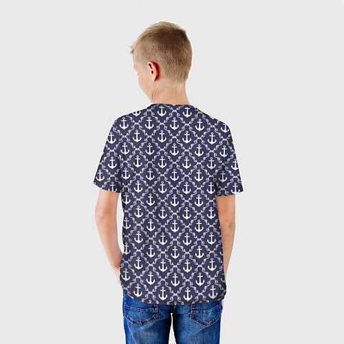 Детская футболка Якоря: узор / 3D-принт – фото 4