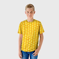 Футболка детская Сладкая вареная кукуруза, цвет: 3D-принт — фото 2