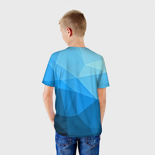 Детская футболка Geometric blue / 3D-принт – фото 4