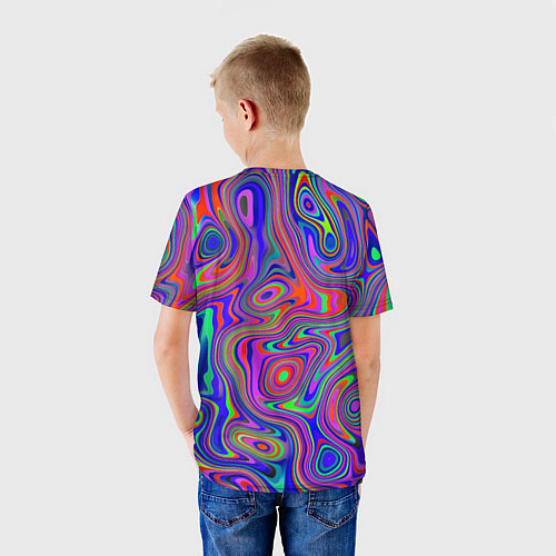 Детская футболка Цветная текстура 5 / 3D-принт – фото 4