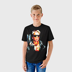 Футболка детская Terminator with a pistol, цвет: 3D-принт — фото 2