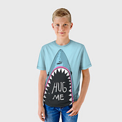 Футболка детская Shark: Hug me, цвет: 3D-принт — фото 2