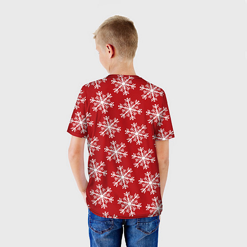 Детская футболка Новогодние Снежинки / 3D-принт – фото 4
