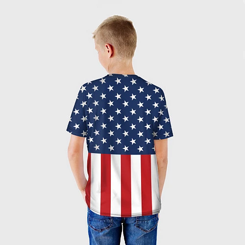 Детская футболка Флаг США / 3D-принт – фото 4