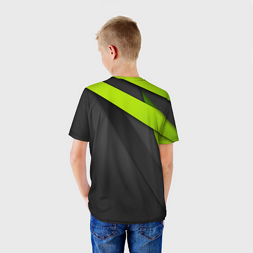 Детская футболка Спортивная геометрия 6 / 3D-принт – фото 4