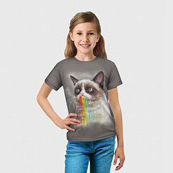 Футболка детская Grumpy Cat, цвет: 3D-принт — фото 2