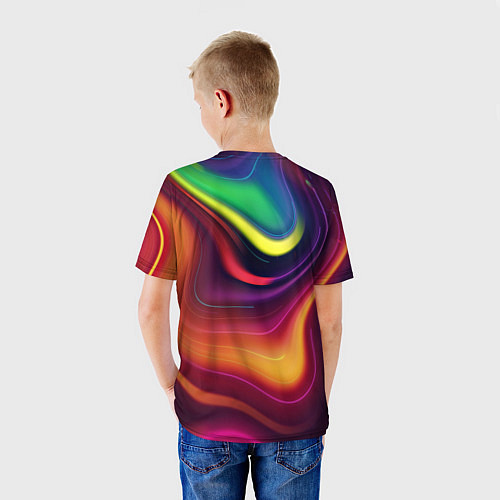 Детская футболка Краски Неон / 3D-принт – фото 4
