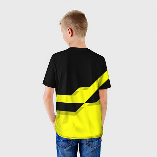 Детская футболка BVB FC: Yellow style / 3D-принт – фото 4