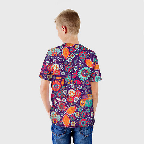 Детская футболка Цветочный взрыв / 3D-принт – фото 4