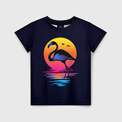 Детская футболка Фламинго – дитя заката