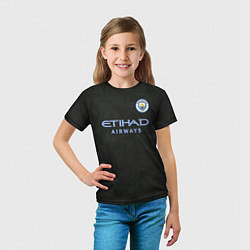 Футболка детская Man City FC: Black 17/18, цвет: 3D-принт — фото 2