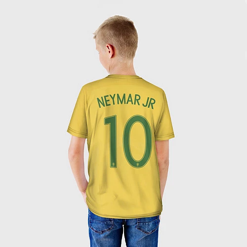 Детская футболка Сборная Бразилии: Неймар ЧМ-2018 / 3D-принт – фото 4