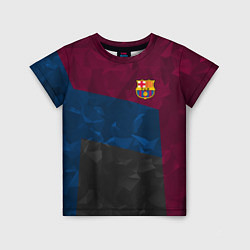 Футболка детская FC Barcelona: Dark polygons, цвет: 3D-принт