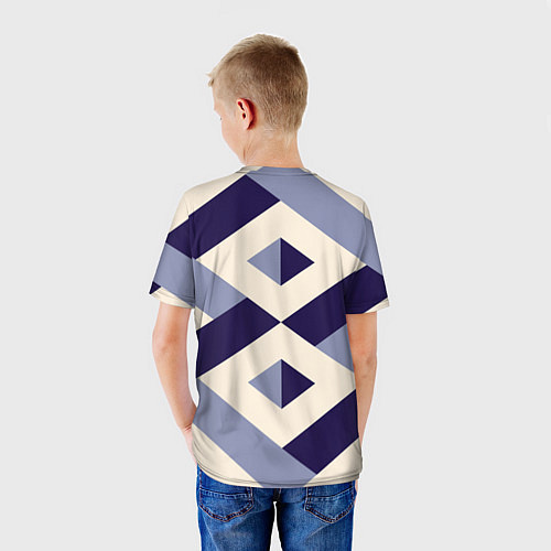 Детская футболка Геометрия линий / 3D-принт – фото 4