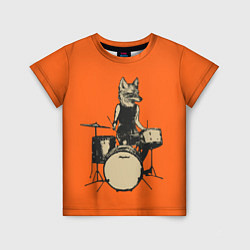 Детская футболка Drums Fox